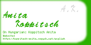 anita koppitsch business card